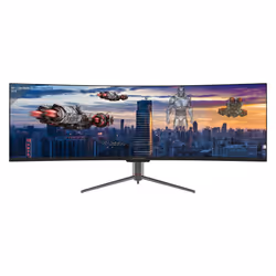 LC-Power LC-M49-DQHD-120-C-Q, 124,5 cm (49"), 5120 x 1440 Pixel, UltraWide Quad HD, QLED, 6 ms, Nero