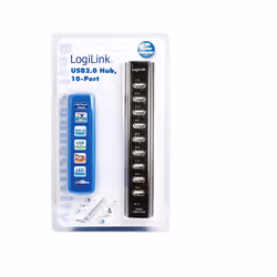LogiLink UA0096 hub di interfaccia 480 Mbit/s Nero - Vista aggiuntiva 2