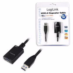 LogiLink 5.0m USB 3.0 M/F cavo USB USB 3.2 Gen 1 (3.1 Gen 1) 5 m USB A Nero - Vista aggiuntiva 2