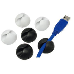 LogiLink KAB0009 fermacavo Nero, Bianco 6 pz