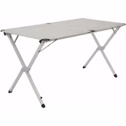 Tavolo da campeggio in alluminio CampFeuer per 4 persone | 140 x 70 x 70 cm | pieghevole e regolabile in altezza | tavolo pie ...