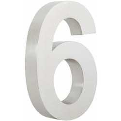 Numero civico in acciaio inox 6 - Zelsius