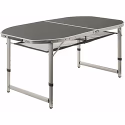 Tavolo da campeggio in alluminio CampFeuer per 6 persone | 150 x 80 cm | pieghevole, regolabile in altezza | tavolino pieghev ...