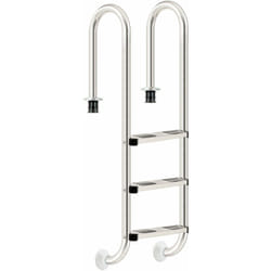 Zelsius Scala per piscina in acciaio inox con 3 gradini 50,2 x 36,5 x 158 cm