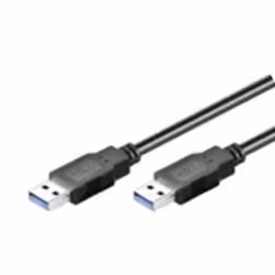 M-Cab USB A - USB A M/M 3 m, 3 m, USB A, USB A, USB 3.2 Gen 1 (3.1 Gen 1), Maschio/Maschio, Nero