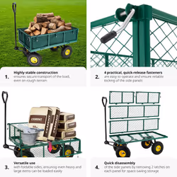 TecTake 400973 carrello manuale Verde