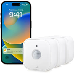 EVE - Motion (Matter) set di 3 - Sensore intelligente di movimento e luce, per interni ed esterni, compatibile con Apple HomeKit, Alexa, Google Home,
