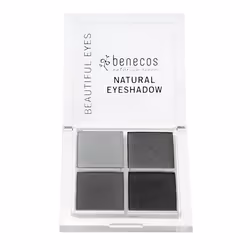 benecos Natural Quattro Eyeshadow, Polvere, Smoky, Multicolore, 4 colori, Opaco, Brillante, 8 g