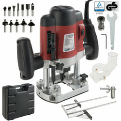 Arebos - Fresatrice Verticale Elettrica 1200W + Set 12 Frese incl.