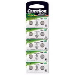 Camelion AG1-BP10, Batteria monouso, SR60, Alcalino, 1,5 V, 10 pz, 9 mAh