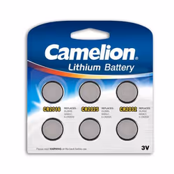 Camelion 130 00600, Batteria monouso, Litio, 3 V, 6 pz, 10 anno/i, Acciaio inox