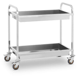 Carrello Carrellino Servizio Mobile Albergo Su Ruote 2 Piani Raccolta Inox Nuovo