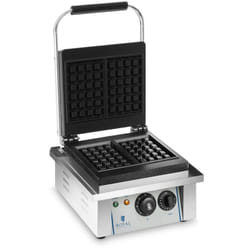 Royal Catering - Cialdiera Nuova Per 2 Waffel Belga Piastra Aderente In Ghisa Alloggiamento Inox