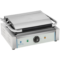 Royal Catering - Piastra Bar Panini In Ghisa Singola Rigata Professionale Toast Media 2200 w