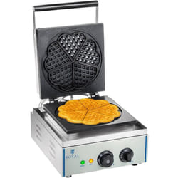 Royal Catering - Cialdiera Per Waffel a Cuore Alloggiamento In Acciaio Inox e Piastra In Ghisa