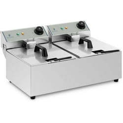 Friggitrice Elettrica Doppia Professionale Capacita' Max. 2 x 10 l e 2 x 3200 w