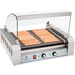 Royal Catering - Griglia Hot Dog Macchina Cuoci Wurstel Professionale - 11 Tubi Rotanti - Teflon