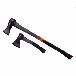 FUXTEC AX2, Set di asce, Ascia da disboscamneto, Ascia da spacco, Vetroresina, 2 pz, 350 mm, 800 g