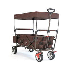 Carrello Pieghevole da giardino da spiaggia Fuxtec City CT500 anti uv parasole marrone