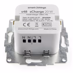 smart things s48 C presa energia USB C Bianco, Metallico