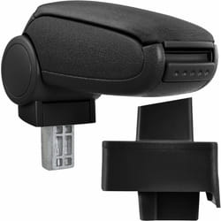Pro.tec - Bracciolo centrale - Poggiabraccio con vano portaoggetti - imbottito - in tessuto - nero - Audi 80 B3 e B4