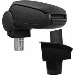 Pro.tec - Bracciolo centrale - Poggiabraccio con vano portaoggetti - imbottito - in tessuto - nero - vw Passat (B6 3C)