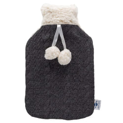 axion borsa dell'acqua calda con copertura in peluche grigio scuro-bianco 33 x 20 cm 1 pz Borsa