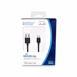 MediaRange MRCS137 cavo Lightning 1 m Nero