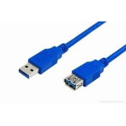 MediaRange 3m, USB3.0-A - USB3.0-A cavo USB USB 3.2 Gen 1 (3.1 Gen 1) USB A Blu