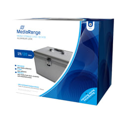MediaRange BOX79 custodia CD/DVD Valigetta rigida 120 dischi Argento