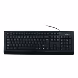 MediaRange MROS101-UK, Full-size (100%), Cablato, USB, Interruttore a chiave meccanica, QWERTY, Nero
