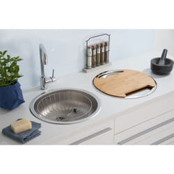 Lavello da incasso lavello rotondo set lavello da cucina rotondo in acciaio inox Respecta