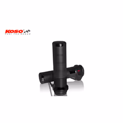 KOSO riscaldato impugnature Titan-X per Harley Davidson con interruttore integrato, nero, nero