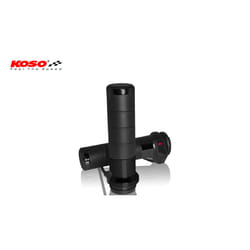KOSO riscaldato impugnature Titan-X per Harley Davidson con interruttore integrato, nero, nero