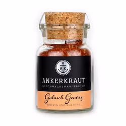 Ankerkraut Gulasch Gewürz, spezie in polvere, Pimento, Foglia d'alloro, Pepe nero, Cumino dei prati, Aglio, Scorza di limone, ...
