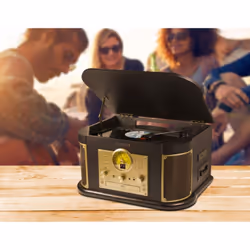 Technaxx TX-103 Giradischi con trasmissione a cinghia Nero, Oro Semiautomatico - Vista aggiuntiva 4