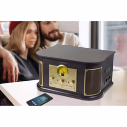 Technaxx TX-103 Giradischi con trasmissione a cinghia Nero, Oro Semiautomatico - Vista aggiuntiva 5