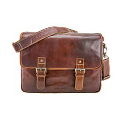 Alpenleder Reporter Borsa da spalla Marrone