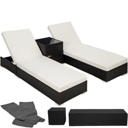 TecTake 401500 set mobili da esterno Nero