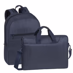 Rivacase 8065 zaino Nero, Blu Poliestere - Vista aggiuntiva 6