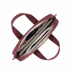 Rivacase 7921 35,6 cm (14") Borsa da corriere Borgogna, Bianco - Vista aggiuntiva 7