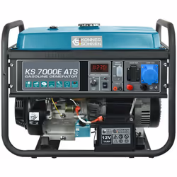 Generatore a benzina KS 7000E ATS con sistema integrato (ATS), potenza massima 5500 W, con avviamento manuale/elettrico/autom ...