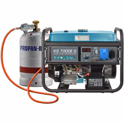 Generatore ibrido a benzina e gas KS 7000E G Serie DUAL FUEL potenza massima 5500W, 1x16A, 1х32 (230V), 12V, regolatore autom ...