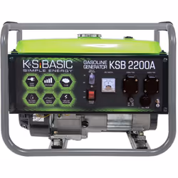 Generatore a benzina KSB 2200A potenza massima 2200W, avviamento manuale, potenza motore 7 cv, regolatore di tensione automat ...