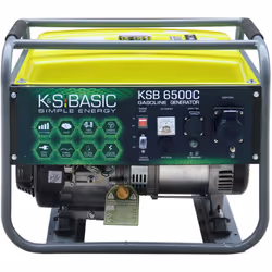 Generatore a benzina KSB 6500C con potenza massima di 5500 W, avviamento manuale, potenza motore 15 cv, regolatore di tension ...