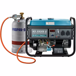 Generatore ibrido a benzina e gas KS 5000E G Serie DUAL FUEL potenza massima 4500W, Avviamento manuale/elettrico, 2x16A (230V ...