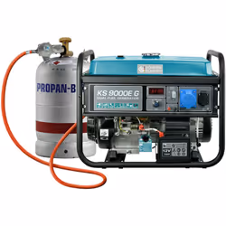 Generatore ibrido a benzina e gas KS 9000E G Serie DUAL FUEL potenza massima 6500W, Avviamento manuale/elettrico, 1x16A, 1х32 ...