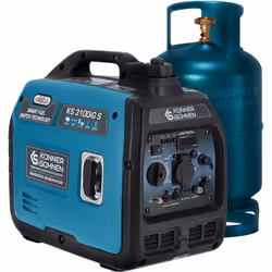 Generatore di inverter a benzina e gas Könner & Söhnen KS 3100iG S. Alloggiamento fonoassorbente (63dB Lpa 7m). Massimo. pote ...
