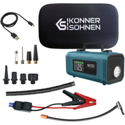 Könner&söhnen - Avviatore con compressore a batteria ks JSP-2000 15 v, 140 psi, 14800 mAh, 22 l/min