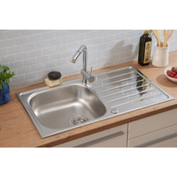 Lavello da incasso in acciaio inox lavello da cucina lavello 86 x 50 cm Respekta Dallas